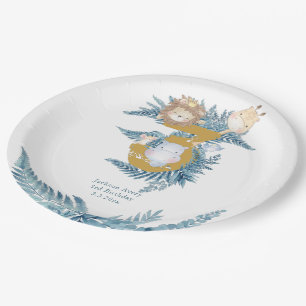 3rd Birthday Safari Animals Custom Paper Plate