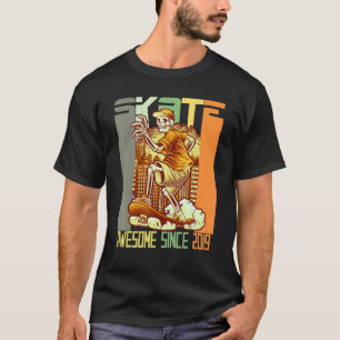 3rd Birthday Skateboard Skater Awesome Since 2019 T-Shirt