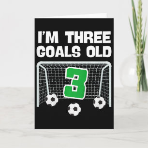 3rd Birthday Soccer Footll Player Boy 3 Years Old Card