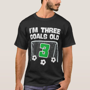 3rd Birthday Soccer Footll Player Boy 3 Years Old T-Shirt