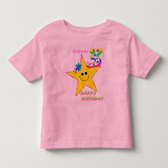 3rd Birthday Stars Shirt (Front)