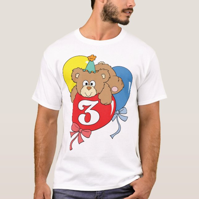 3rd Birthday Teddy Bear (2) T-Shirt (Front)