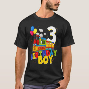 3rd Birthday Train Boys Girls 3 Years Old I'm Thre T-Shirt