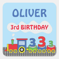 3rd Birthday Train Personalise Name
