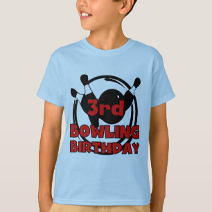 3rd Bowling Birthday Tshirts and Gifts