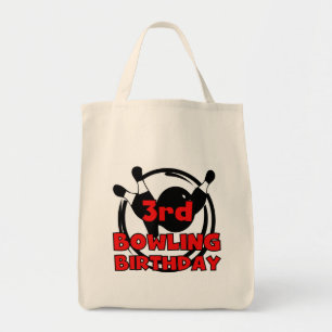 3rd Bowling Birthday Tshirts and Gifts Tote Bag