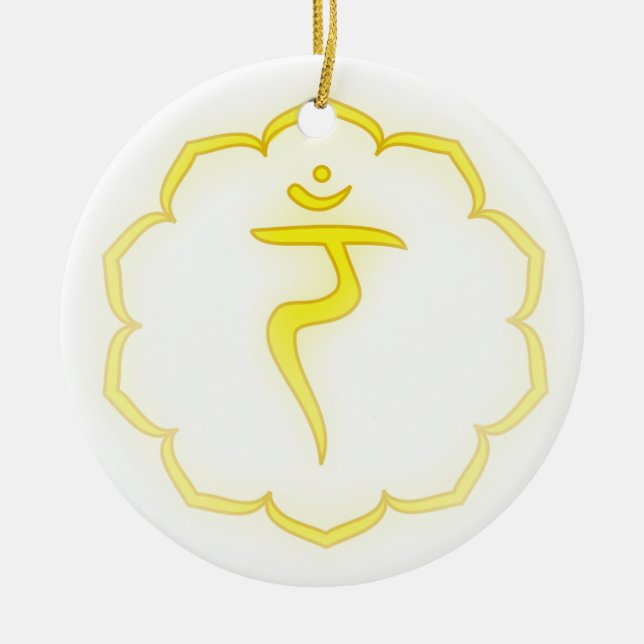 3rd Chakra - Ceramic Tree Decoration (Front)