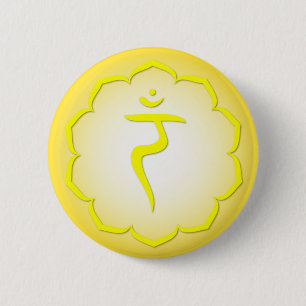3rd Chakra - Manipura 6 Cm Round Badge