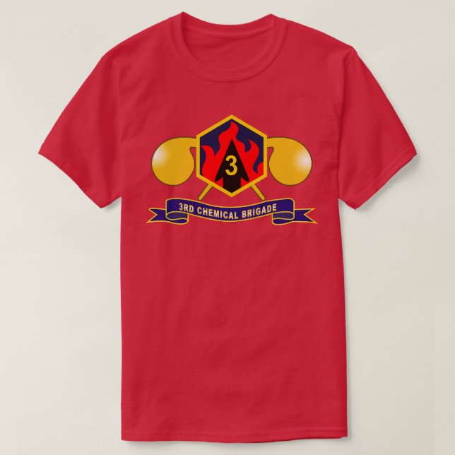 3rd Chemical Brigade SSI w Br Ribbon X T-Shirt (Design Front)