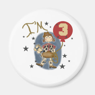 3rd Cowgirl Birthday Magnet