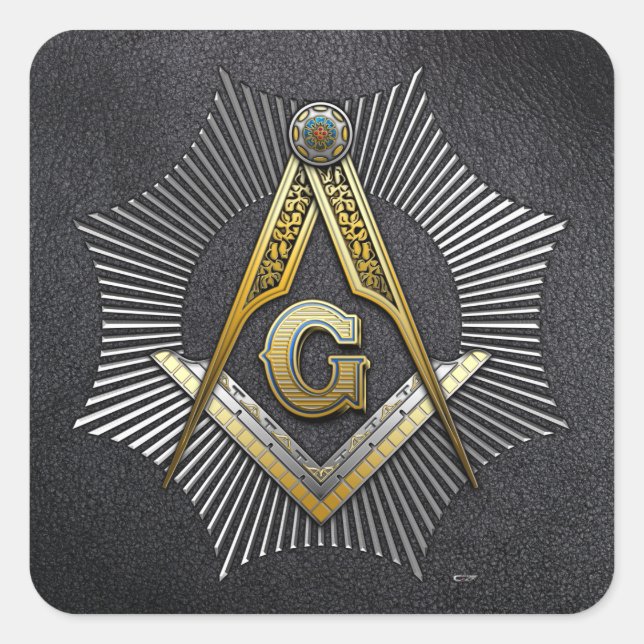 3rd Degree: Master Mason Square Sticker (Front)