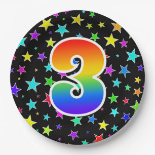 3rd Event: Bold, Fun, Colourful Rainbow 3 Paper Plate