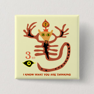 3rd eye I KNOW WHAT YOU ARE THINKING 15 Cm Square Badge