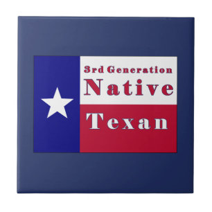 3rd Generation Native Texan Flag Tile