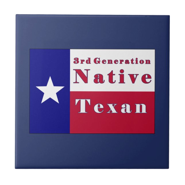 3rd Generation Native Texan Flag Tile (Front)