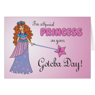3rd Gotcha Day Pink Princess w/ Sparkly-Look Wand