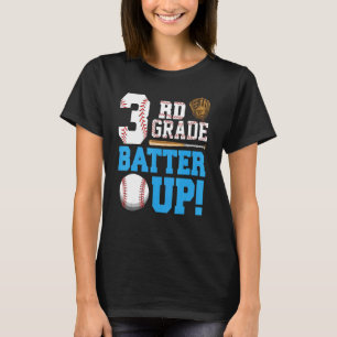 3rd Grade Back To School 3rd Grade Batter Up Base T-Shirt