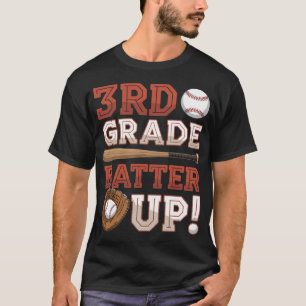 3Rd Grade Back To School Baseball Player T-Shirt