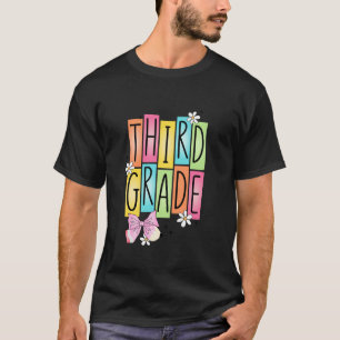 3rd Grade Back to School Coquette Bow for Girls Te T-Shirt