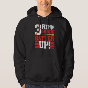 3rd Grade Batter Up Baseball Back To School Third Hoodie