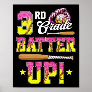 3rd Grade Butter Up Softll Ice Cream Drip Ck To Sc Poster