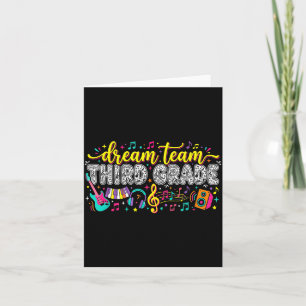 3rd Grade Dream Team Third Grade Music Teacher Card