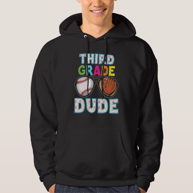 3rd Grade Dude Back To School Third Student Kid Ba Hoodie (Front)