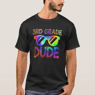3rd Grade Dude Back To School Tie Dye Boy Girl Sun T-Shirt