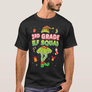 3rd Grade Elf Squad Christmas Suit Santa Helper Th T-Shirt