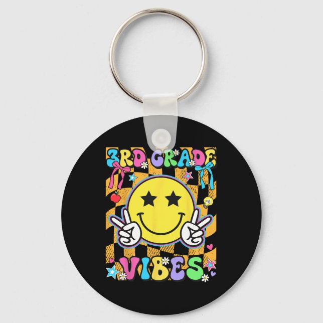 3rd Grade For Boys Girls Teacher Third Grade Back  Key Ring (Front)
