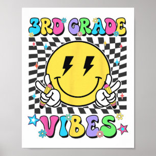 3rd Grade For Girls Boy Teacher Third Grade Back T Poster