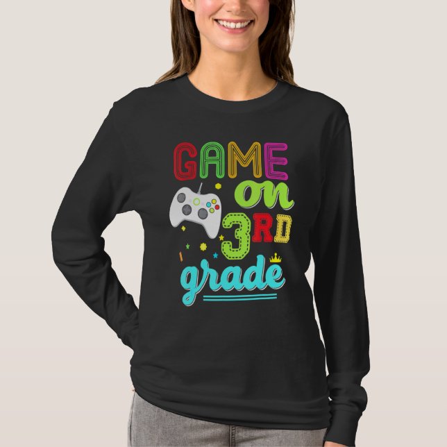 3rd Grade Game On Third Video Controller Teacher K T-Shirt (Front)