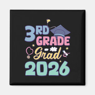 3rd Grade Graduation 2026 Proud Grad Third Grade G Magnet