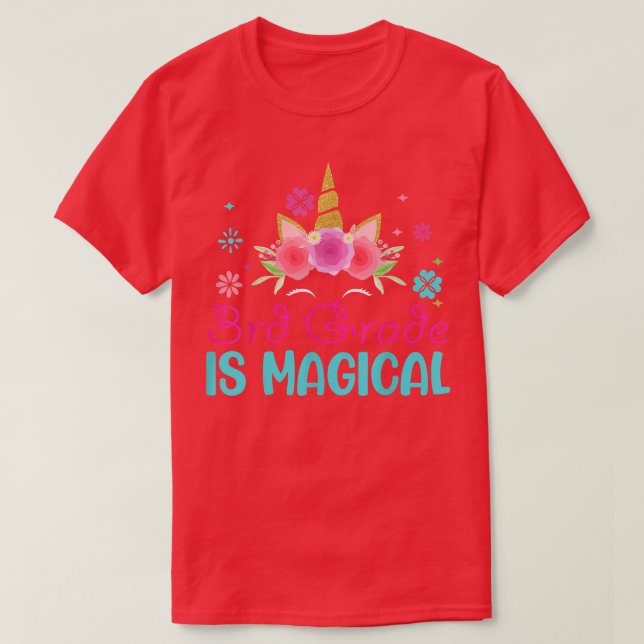 3rd Grade is Magical Back To School Third Grade Un T-Shirt (Design Front)
