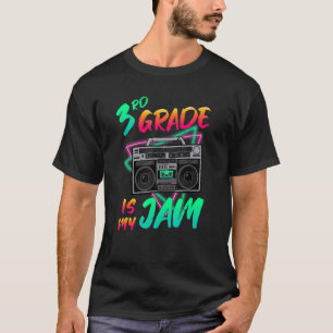 3rd Grade Is My Jam Vintage 80s Boombox School T-Shirt