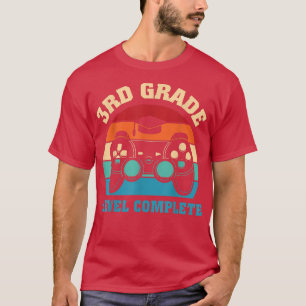 3rd Grade Level Complete Gamer Video Game Control T-Shirt