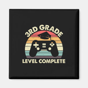 3rd Grade Level Complete Graduation Gift For Gamer Magnet