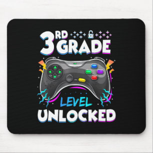 3rd Grade Level Unlocked Back To School First Day  Mouse Mat