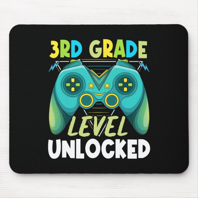 3rd Grade Level Unlocked First Day Ck To School Ki Mouse Mat (Front)