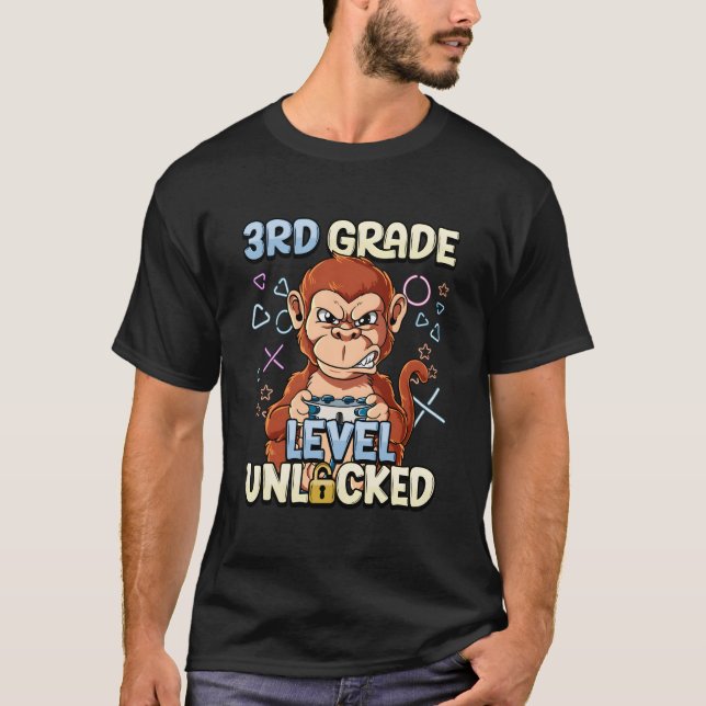 3Rd Grade Level Unlocked T-Shirt (Front)