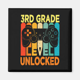 3rd Grade Level Unlocked Video Game Back To School Magnet