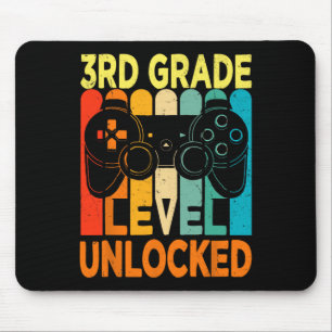 3rd Grade Level Unlocked Video Game Back To School Mouse Mat