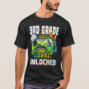 3rd Grade Level Unlocked Video Game Back To School T-Shirt
