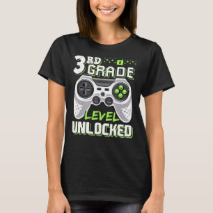 3RD GRADE LEVEL UNLOCKED Video Game Back to School T-Shirt