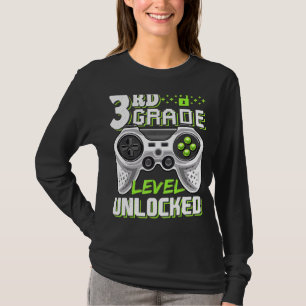 3rd Grade Level Unlocked Video Game Back To School T-Shirt