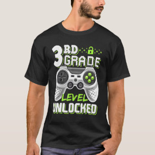 3rd Grade Level Unlocked Video Game Back To School T-Shirt