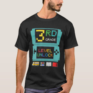 3Rd Grade Level Unlocked Video Game Back To School T-Shirt
