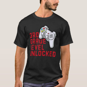 3rd Grade Level Unlocked Video Game Back To School T-Shirt