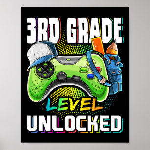 3rd Grade Level Unlocked Video Game Ck To School B Poster