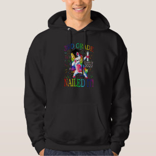 3rd Grade Nailed It Unicorn Dabbing Graduation Hoodie